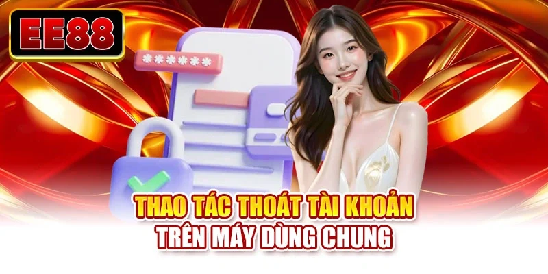 Thao tác thoát tài khoản trên máy dùng chung